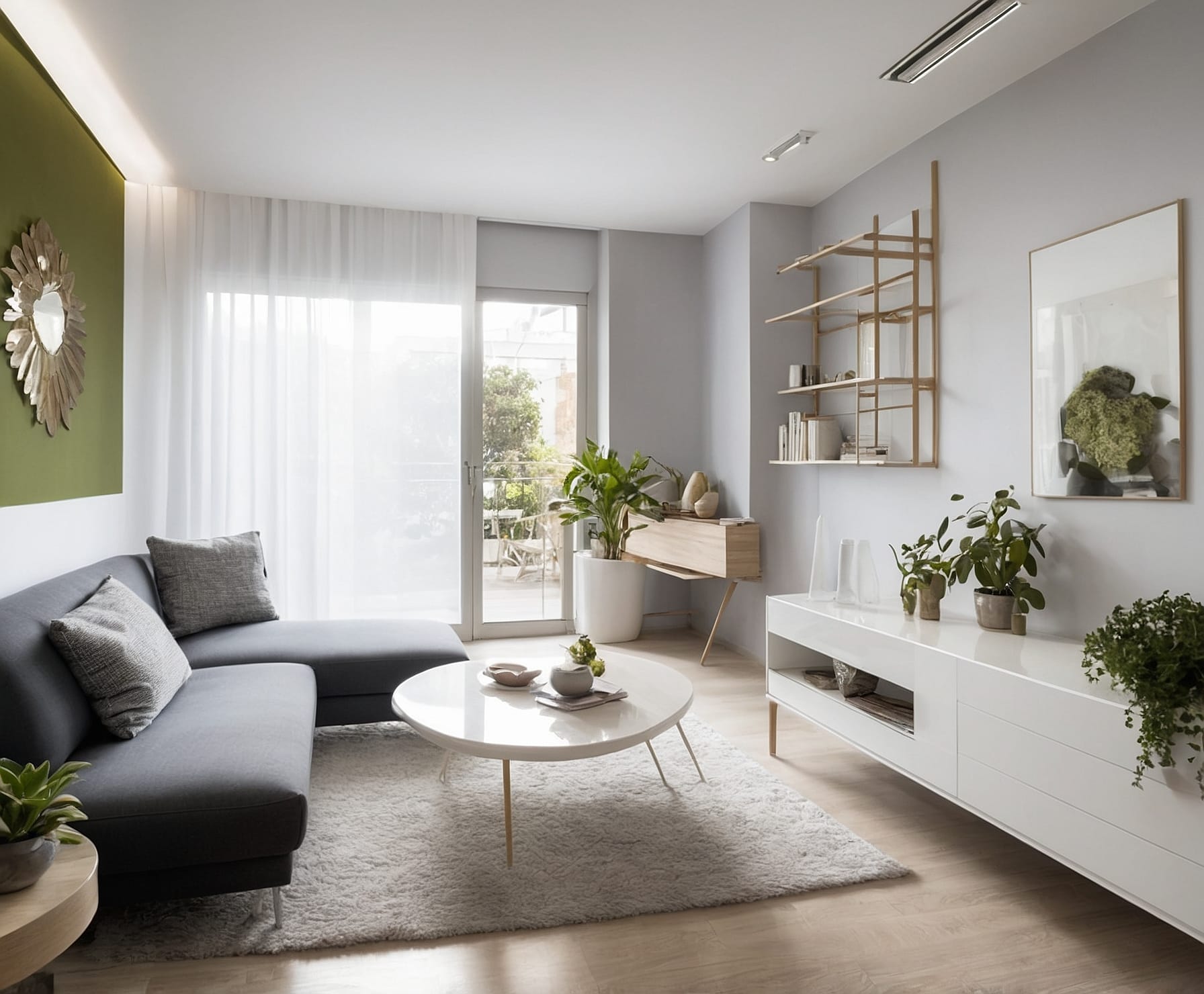 Reforma moderna de apartamento en la ciudad.